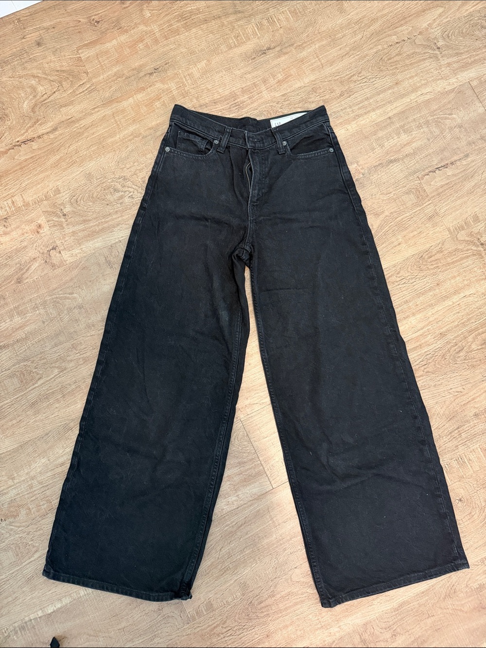 GAP Black Wide Leg Mid Rise Jeans - Flare Style